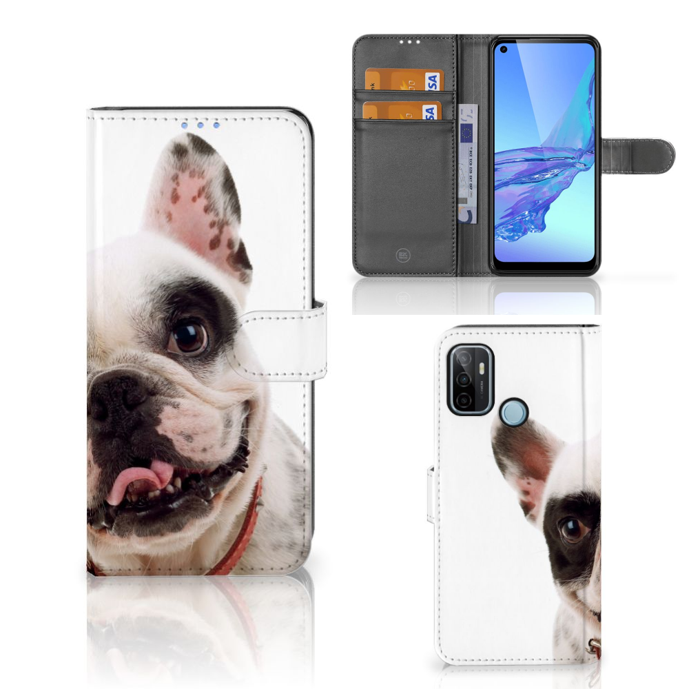 OPPO A53 | OPPO A53s Telefoonhoesje met Pasjes Franse Bulldog