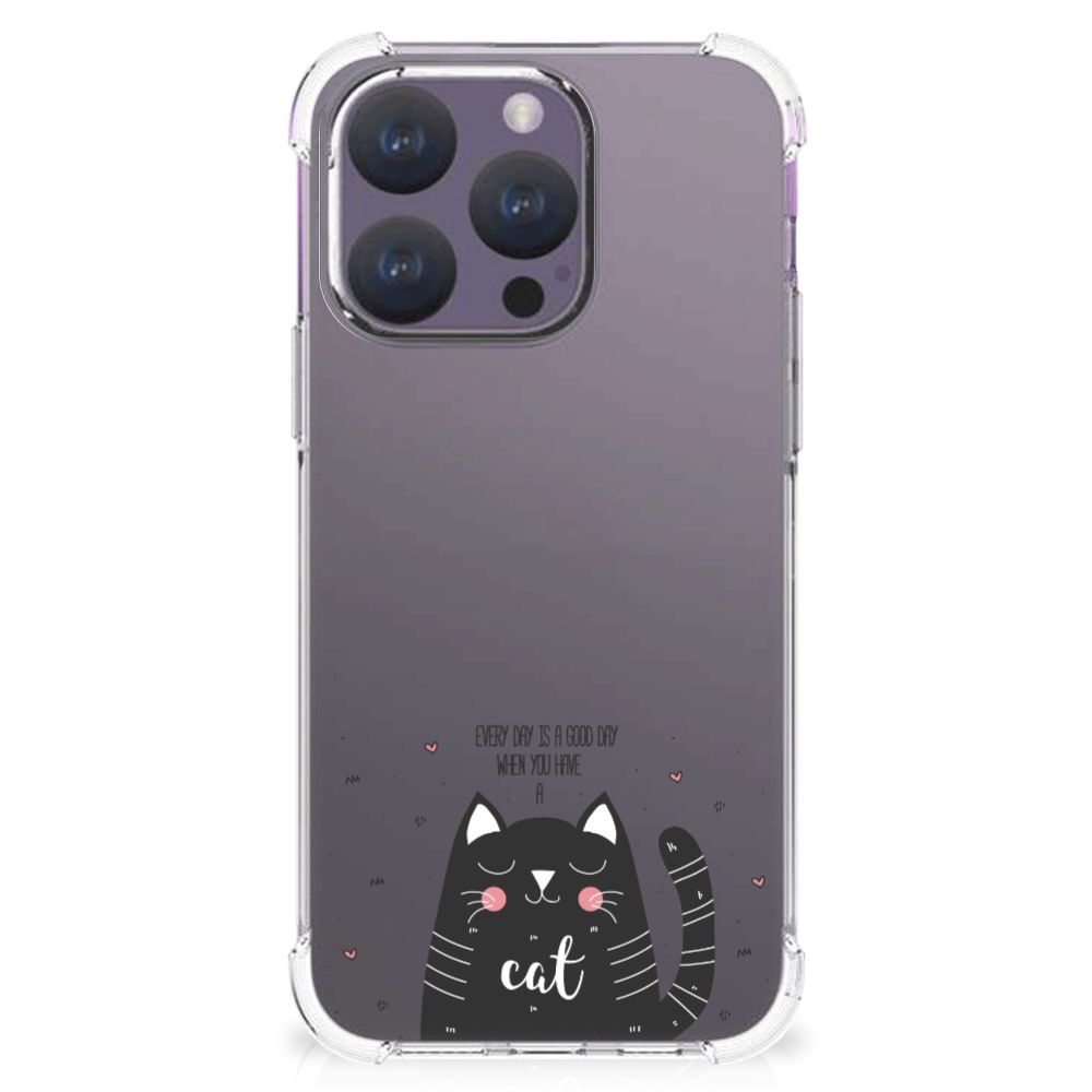 iPhone 15 Pro Stevig Bumper Hoesje Cat Good Day B2C Telecom