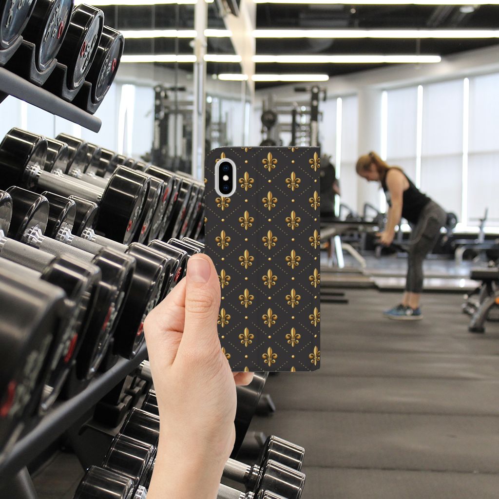 Apple iPhone Xs Max Hoesje met Magneet Franse Lelie