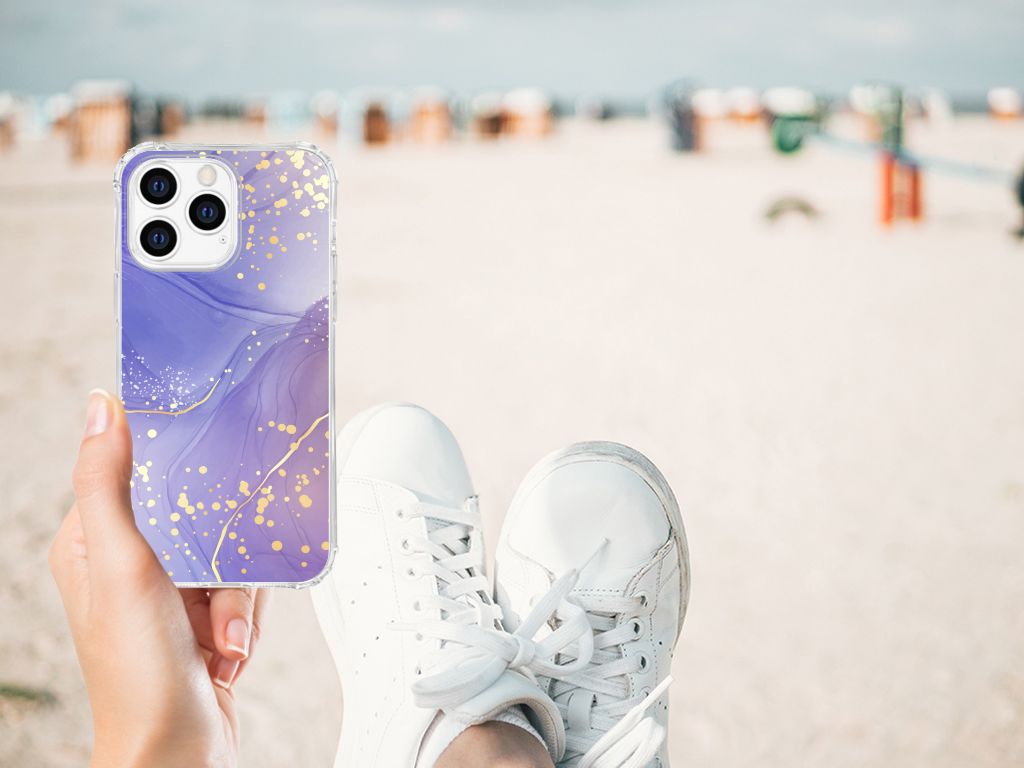 Back Cover voor Apple iPhone 14 Pro Max Watercolor Paars B2C Telecom