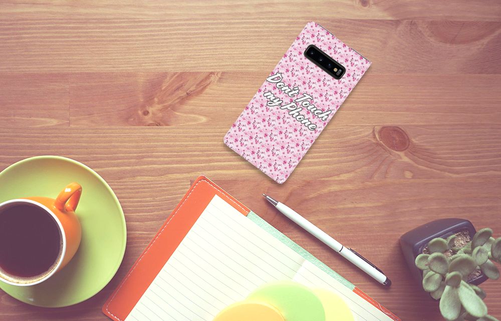 Samsung Galaxy S10 Plus Design Case Flowers Pink DTMP