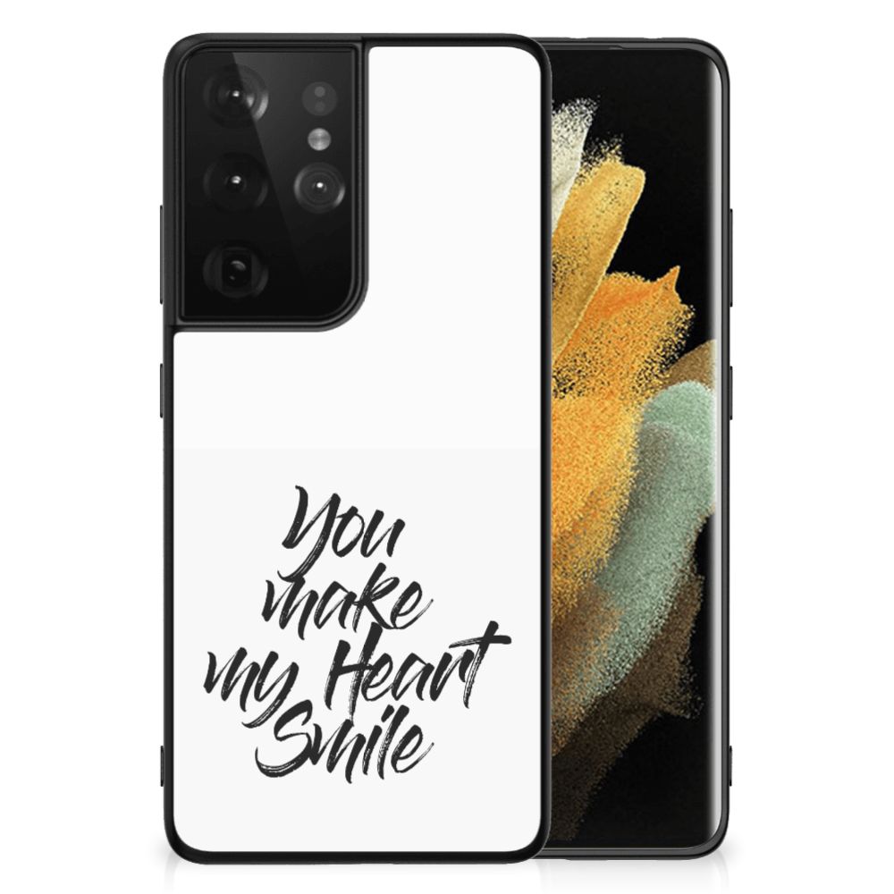 Samsung Galaxy S21 Ultra Telefoon Hoesje met tekst Heart Smile B2C Telecom