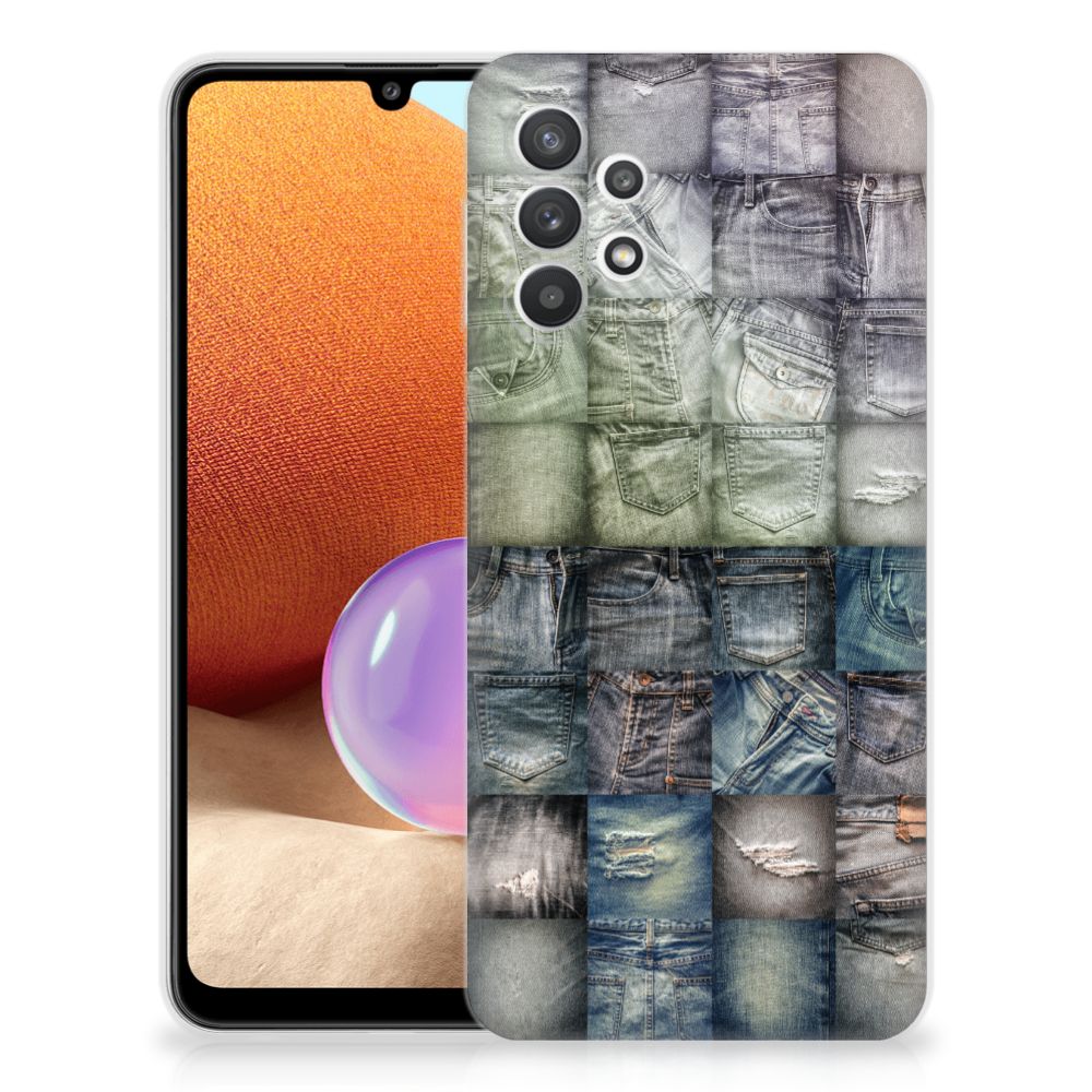Silicone Back Cover Samsung Galaxy A32 4G | A32 5G Enterprise Editie Spijkerbroeken B2C Telecom