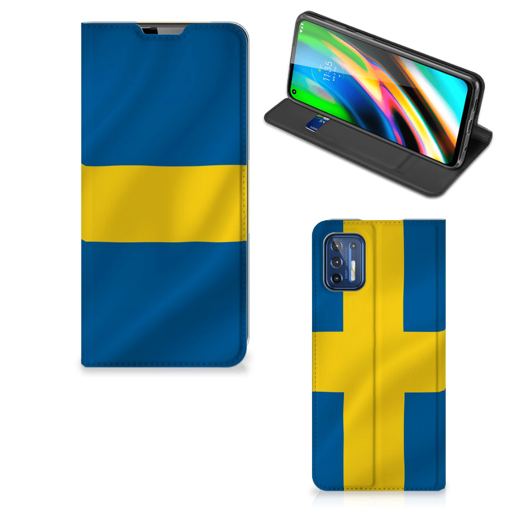 Motorola Moto G9 Plus Standcase Zweden - B2C Telecom