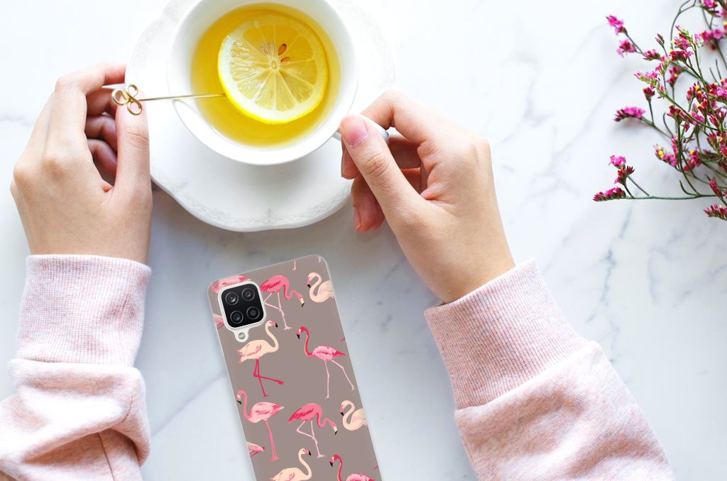 Samsung Galaxy A12 TPU Hoesje Flamingo B2C Telecom