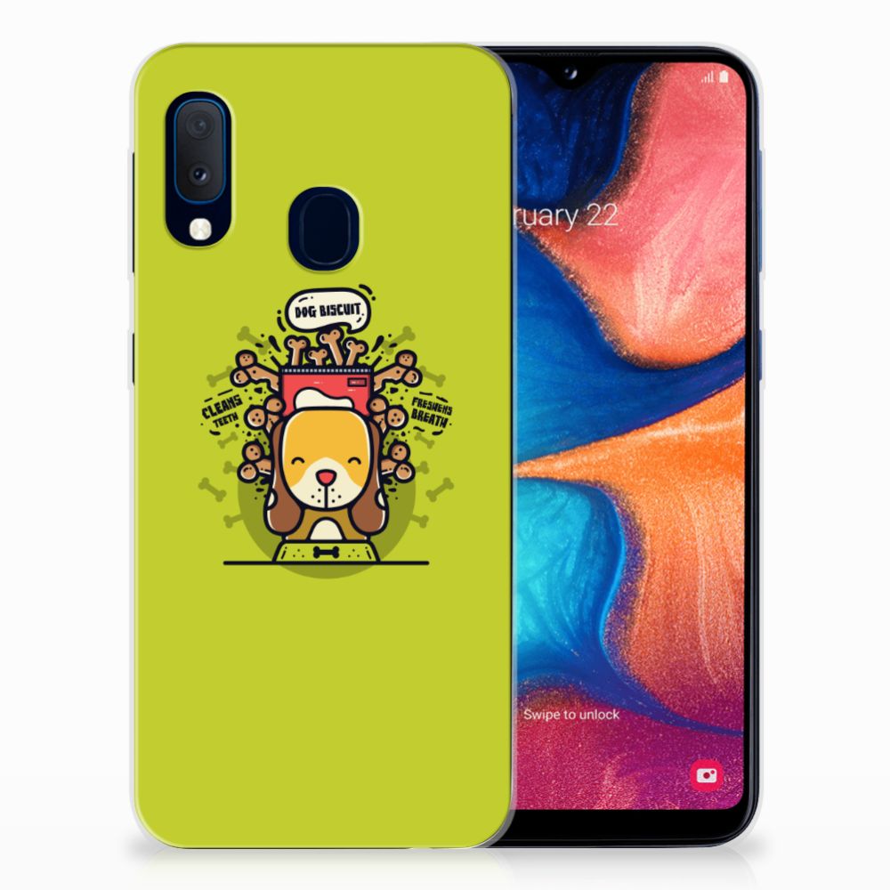 Samsung Galaxy A20e Telefoonhoesje met Naam Doggy Biscuit