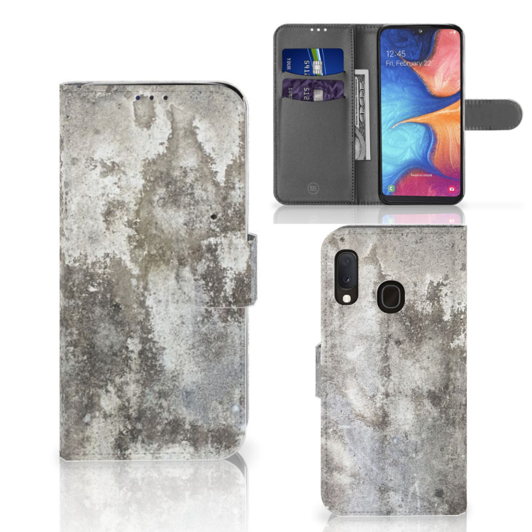 Samsung Galaxy A20e Bookcase Beton Print