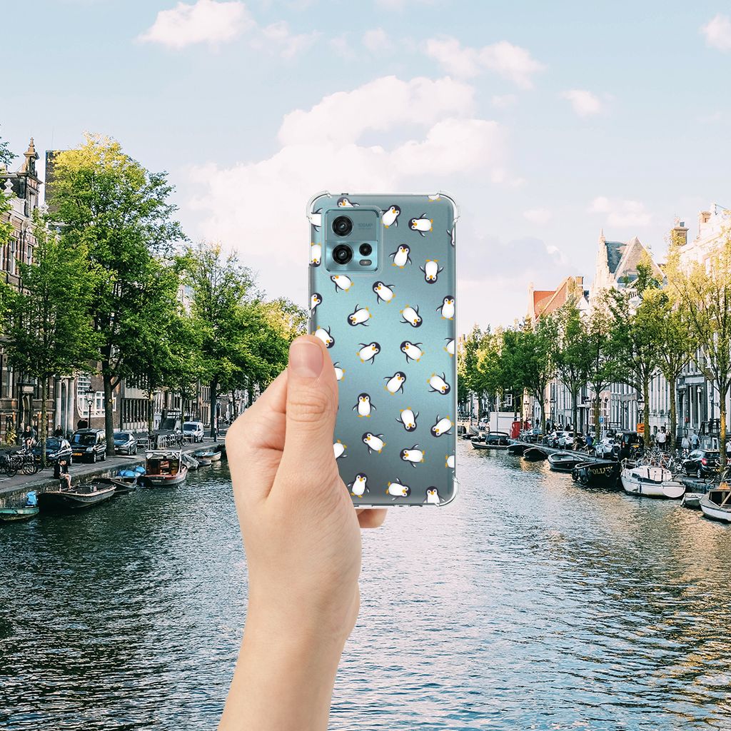 Doorzichtige Silicone Hoesje voor otorola Moto G72 Pinguïn B2C Telecom