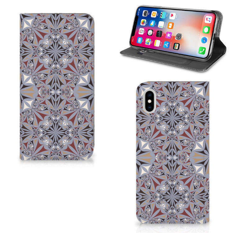 Apple iPhone Xs Max Standcase Flower Tiles