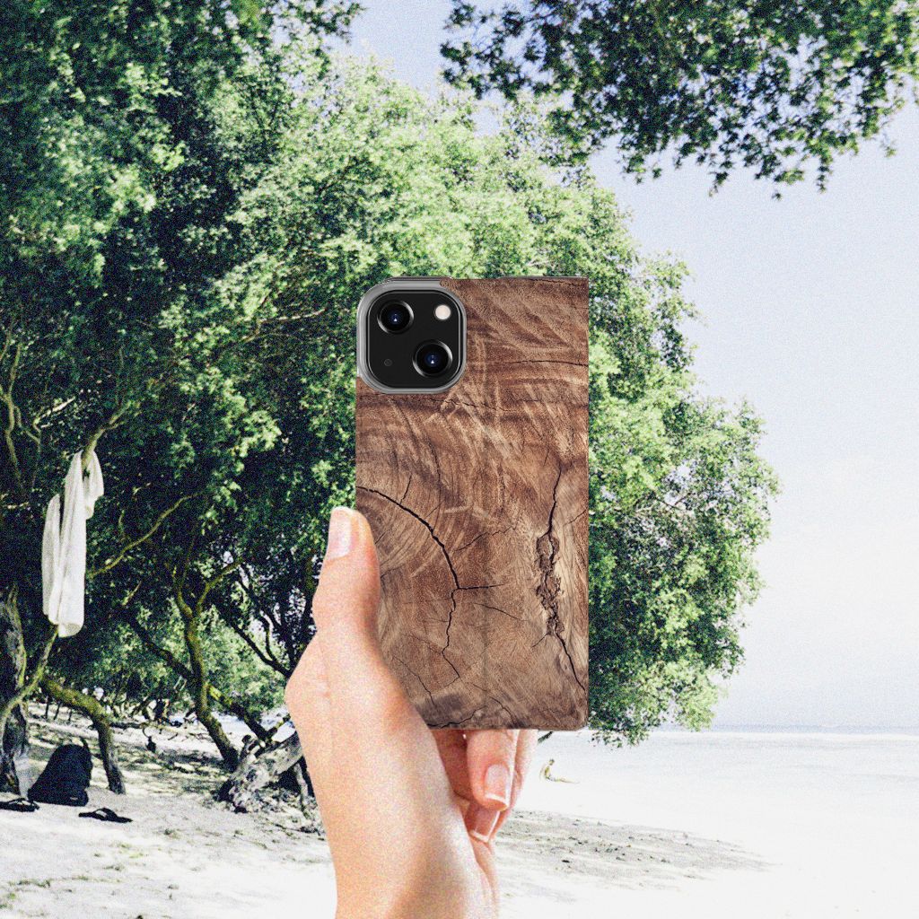 iPhone 14 Book Wallet Case Tree Trunk