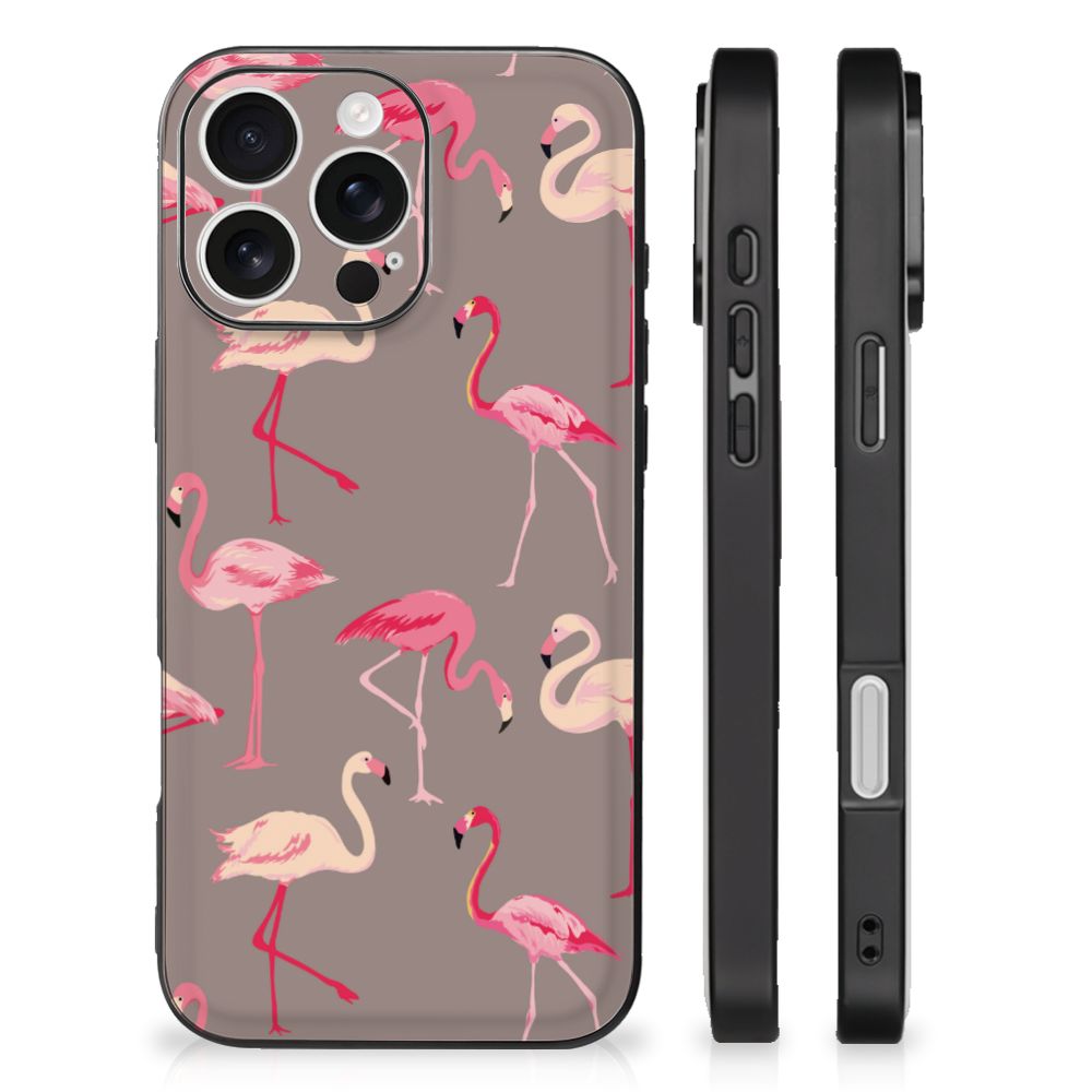 iPhone 16 Pro Dierenprint Telefoonhoesje Flamingo