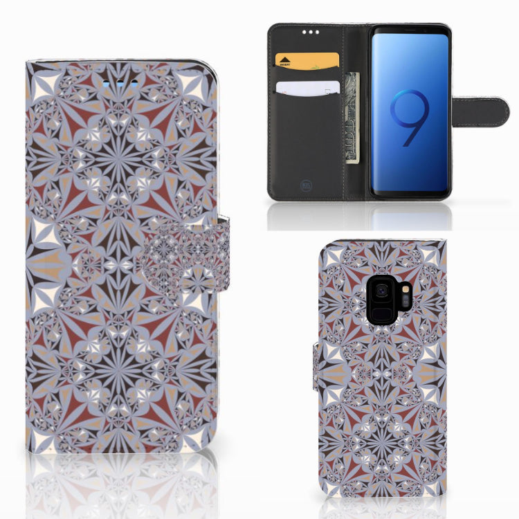 Samsung Galaxy S9 Bookcase Flower Tiles