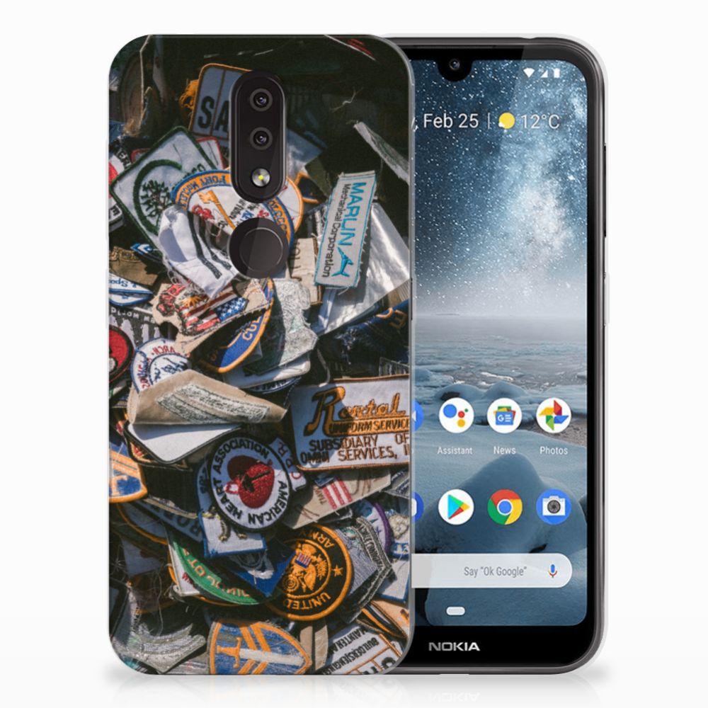 Nokia 4.2 Siliconen Hoesje met foto Badges