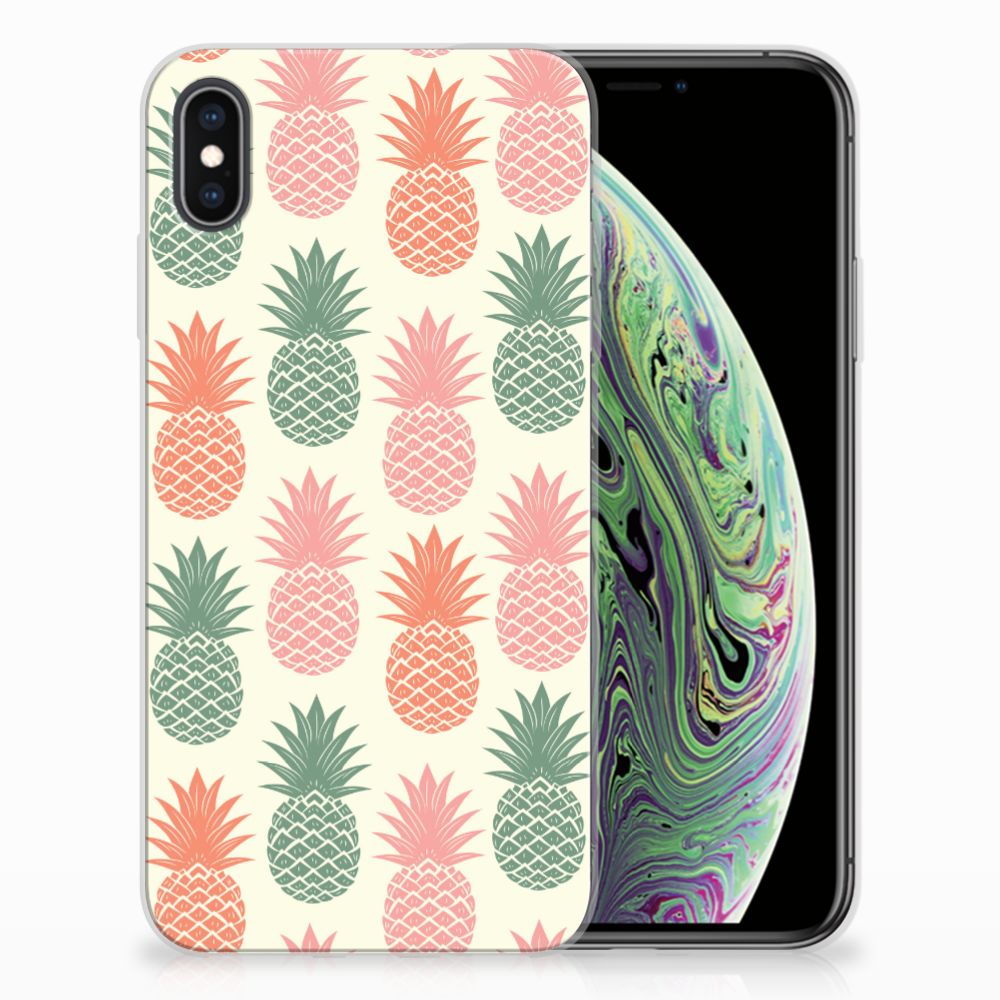 Apple iPhone Xs Max Siliconen Case Ananas