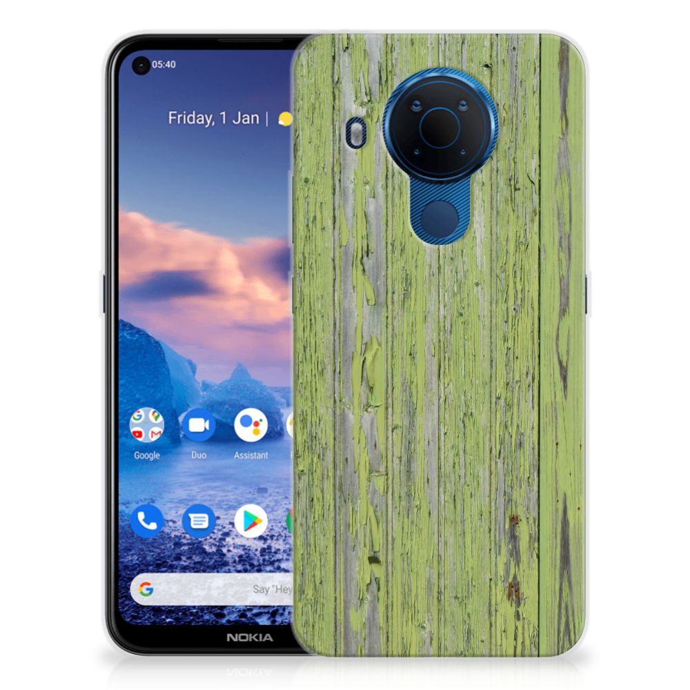 Nokia 5.4 Bumper Hoesje Green Wood