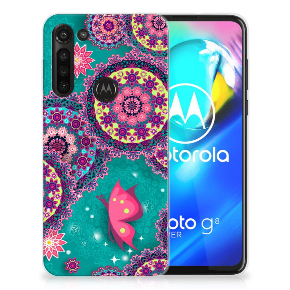 Motorola Moto G8 Power Hoesje maken Cirkels en Vlinders B2C Telecom