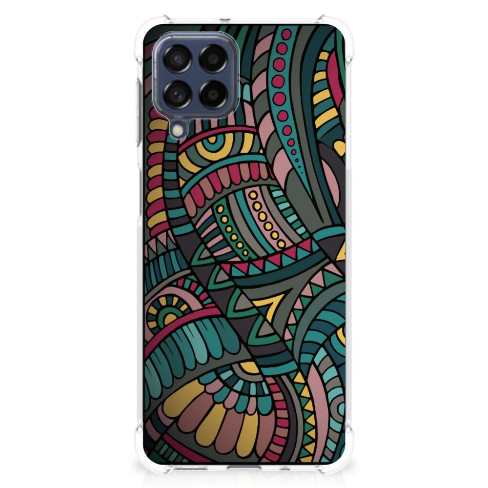 Samsung Galaxy M53 Doorzichtige Silicone Hoesje Aztec B2C Telecom