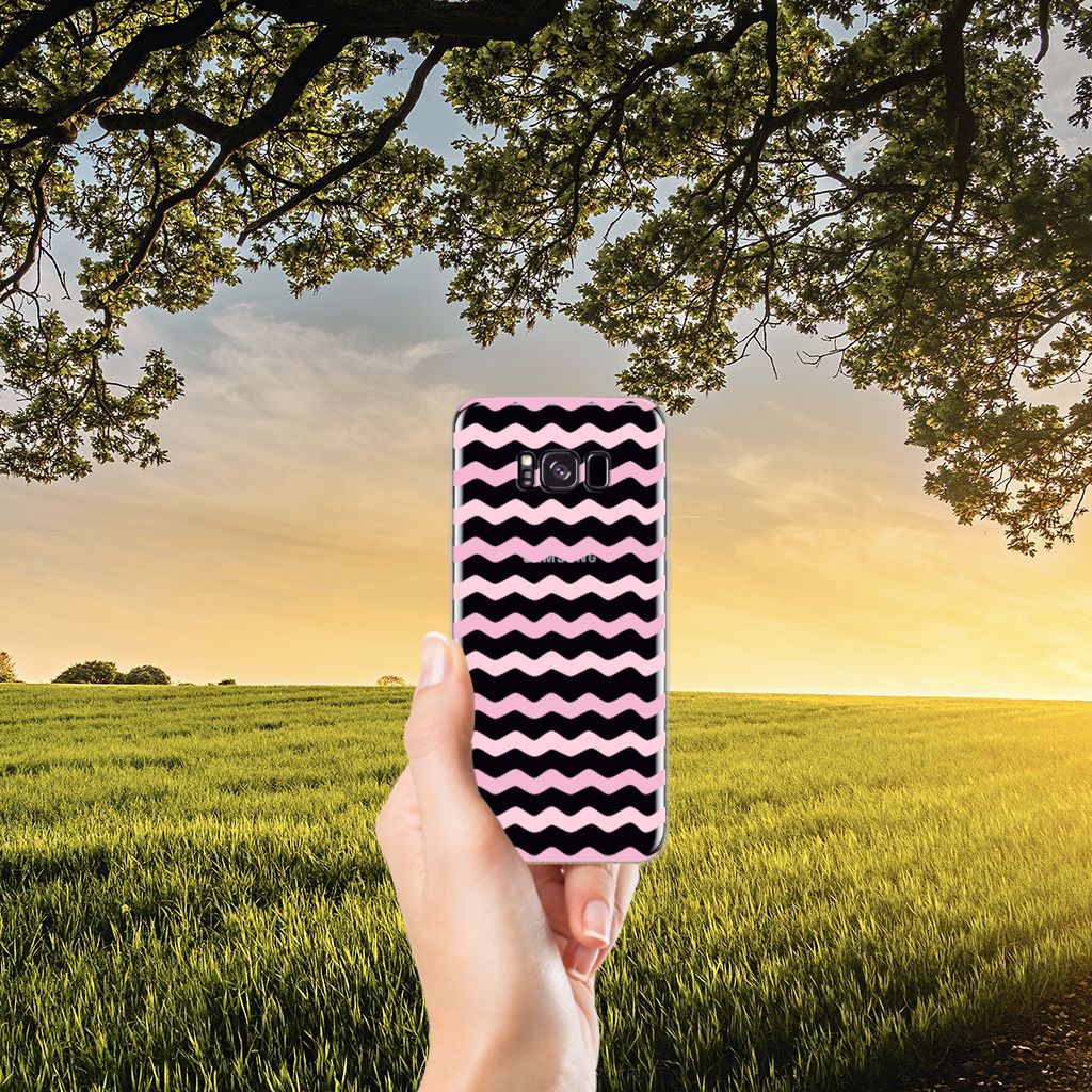 Samsung Galaxy S8 Plus TPU bumper Waves Roze