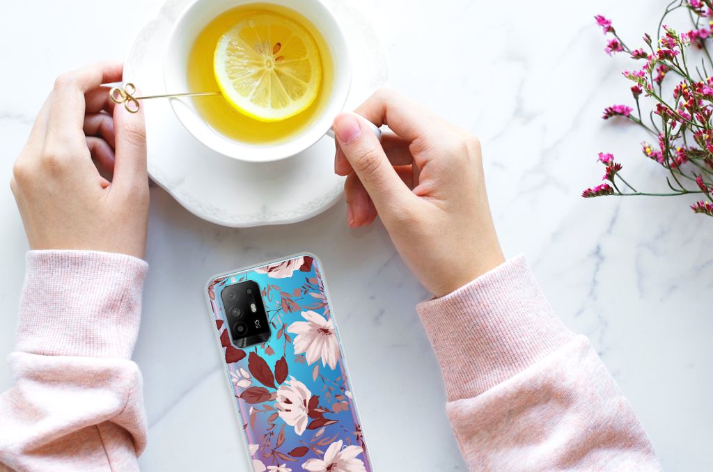 Hoesje maken OPPO A94 5G | Reno5 Z Watercolor Flowers B2C Telecom