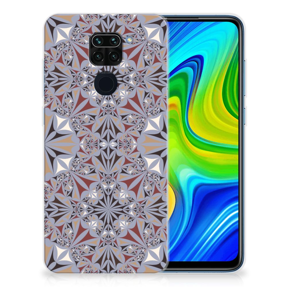 Xiaomi Redmi Note9 TPU Siliconen Hoesje Flower Tiles B2C Telecom