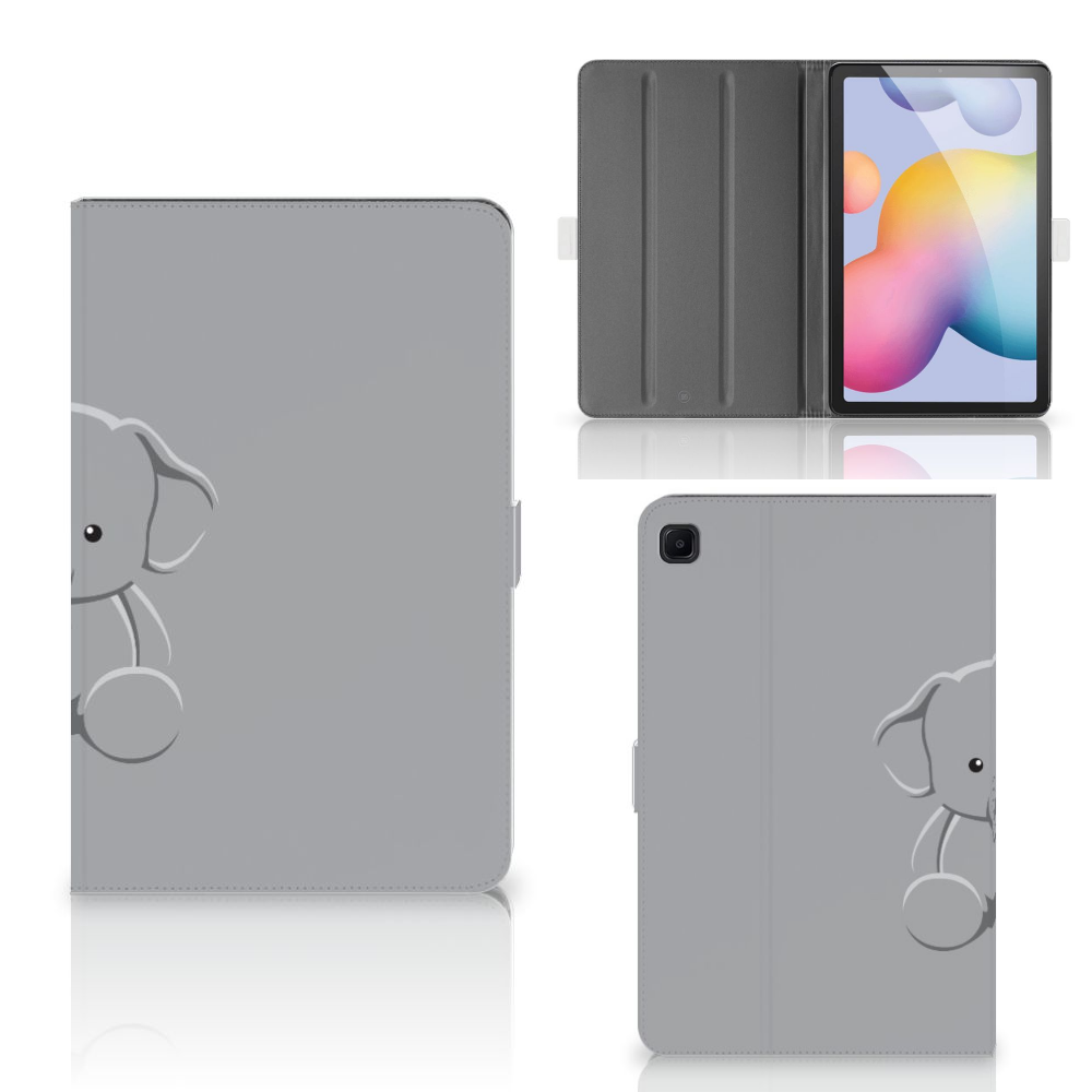 Samsung Galaxy Tab S6 Lite | S6 Lite (2022) Hippe Tablet Hoes Grijs Baby Olifant