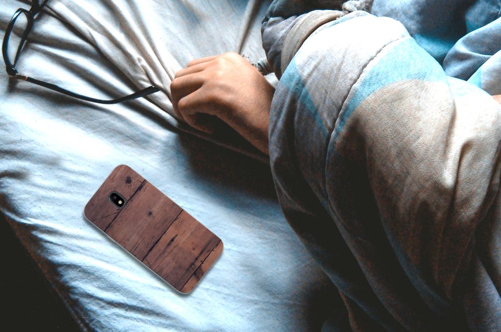 Samsung Galaxy J3 2017 Bumper Hoesje Old Wood