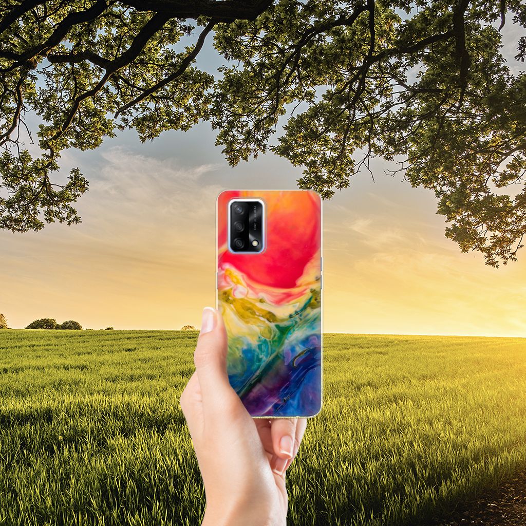 Hoesje maken OPPO A74 4G Watercolor Dark B2C Telecom
