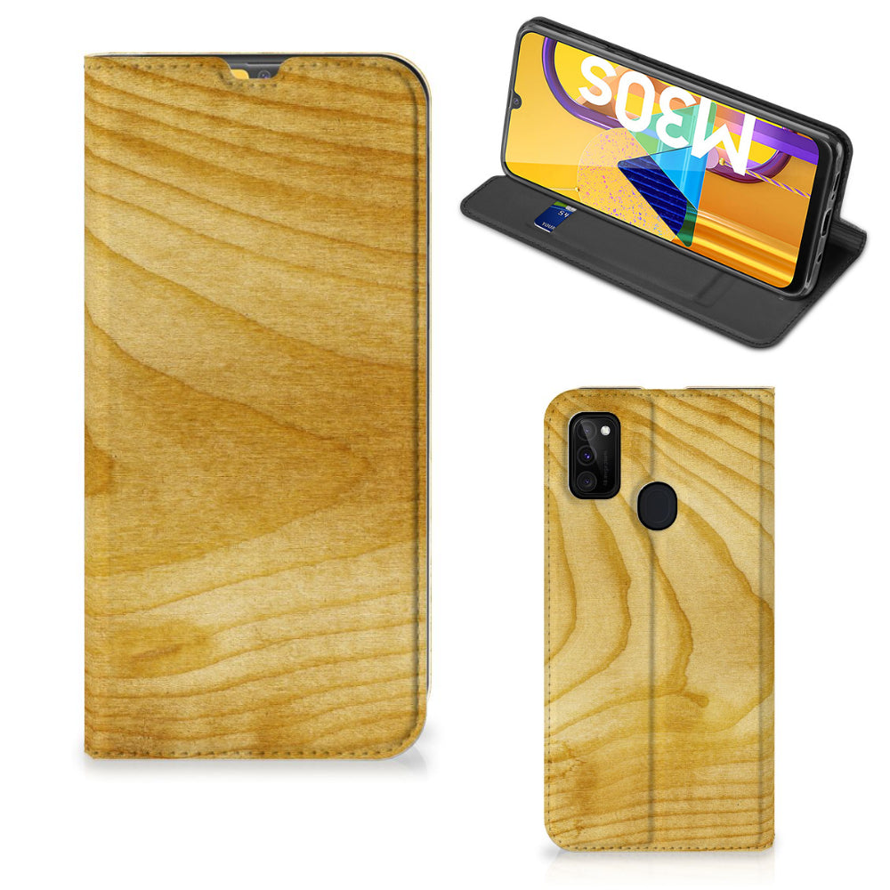 Samsung Galaxy M30s | M21 Book Wallet Case Licht Hout