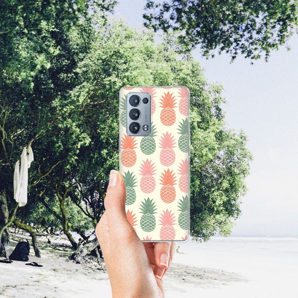 OPPO Reno 6 Pro Plus 5G Siliconen Case Ananas B2C Telecom