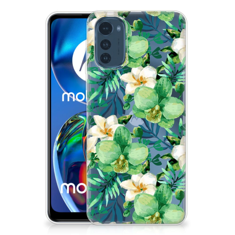 Motorola Moto E32/E32s TPU Case Orchidee Groen B2C Telecom