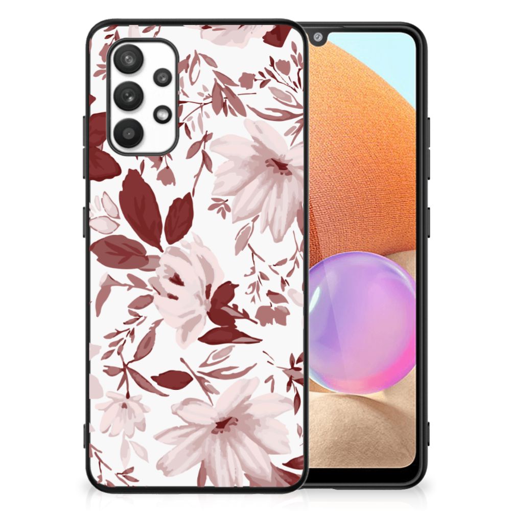 Kleurrijke Telefoonhoesje Samsung Galaxy A32 4G | A32 5G Enterprise Editie Watercolor Flowers