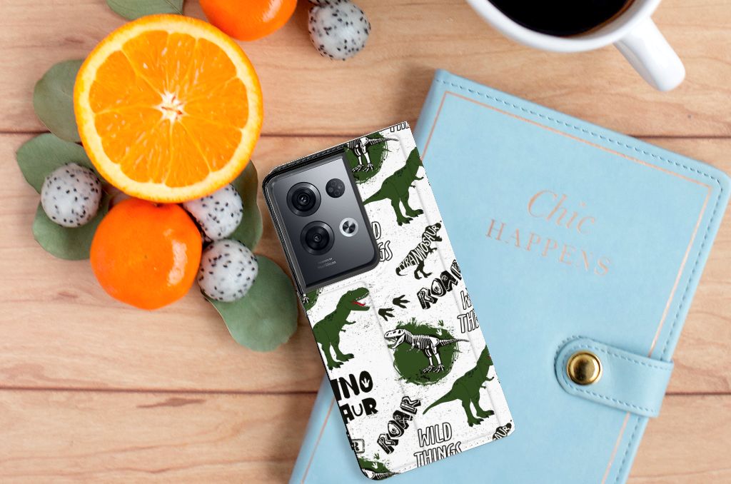 Hoesje maken voor OPPO Reno8 Pro Dinosaurus - B2C Telecom
