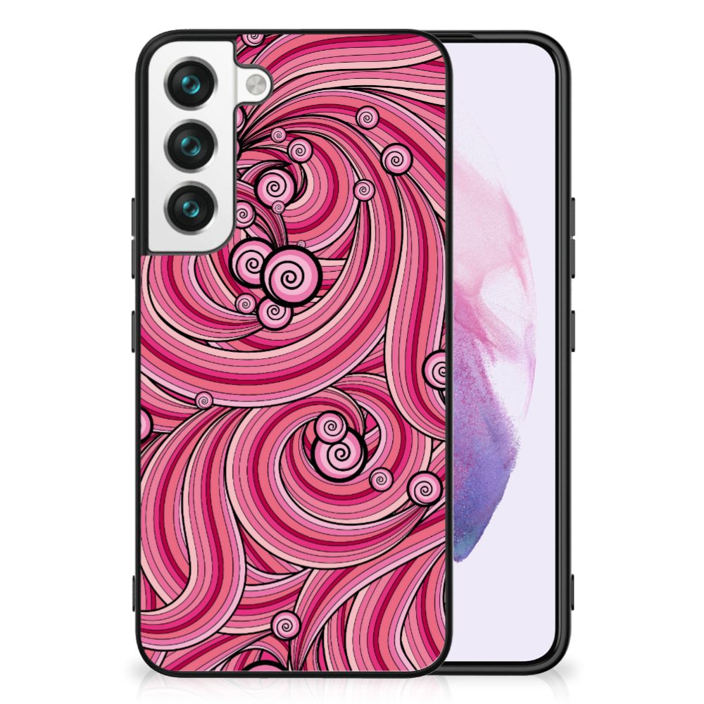 Samsung Galaxy S22 Leuk Telefoonhoesje Swirl Pink