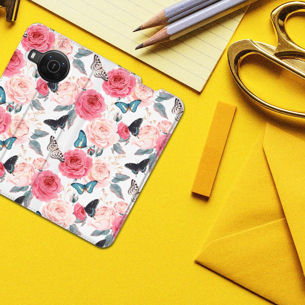 Nokia X20 | X10 Smart Cover Butterfly Roses - B2C Telecom