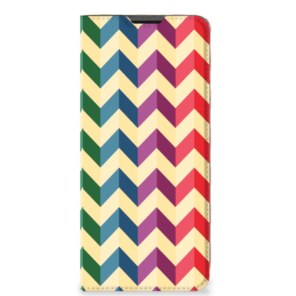 Motorola Moto G51 5G Hoesje met Magneet Zigzag Multi Color - B2C Telecom