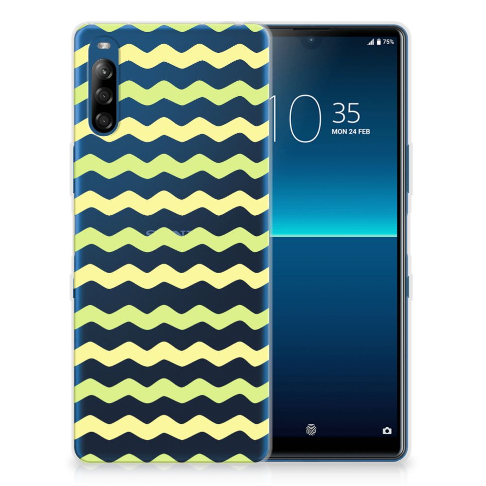 Sony Xperia L4 TPU bumper Waves Yellow