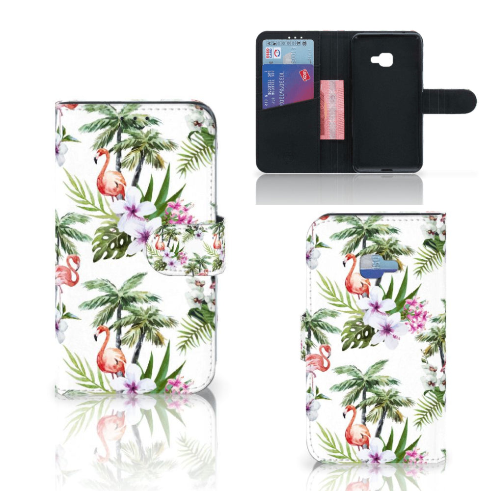 Samsung Galaxy Xcover 4 | Xcover 4s Telefoonhoesje met Pasjes Flamingo Palms
