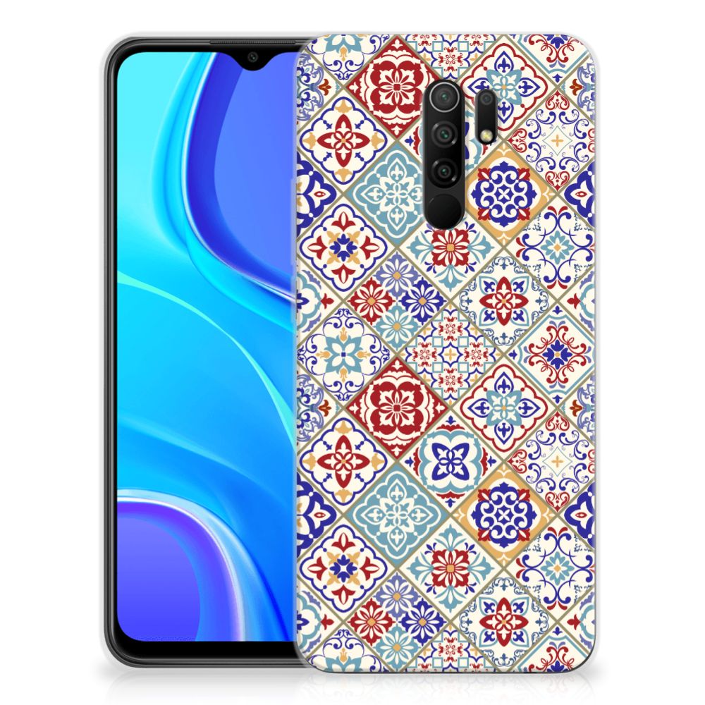Xiaomi Redmi 9 TPU Siliconen Hoesje Tiles Color B2C Telecom