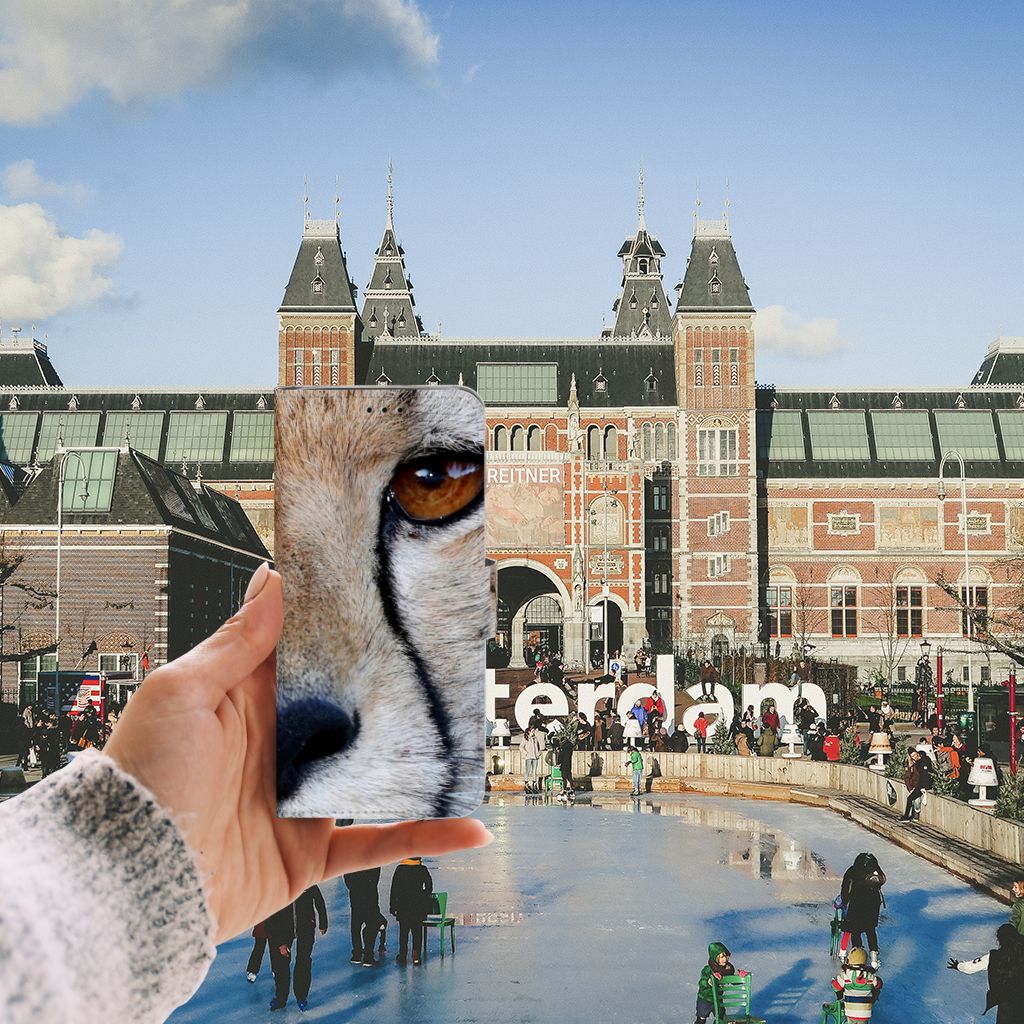 Samsung Galaxy J6 2018 Telefoonhoesje met Pasjes Cheetah