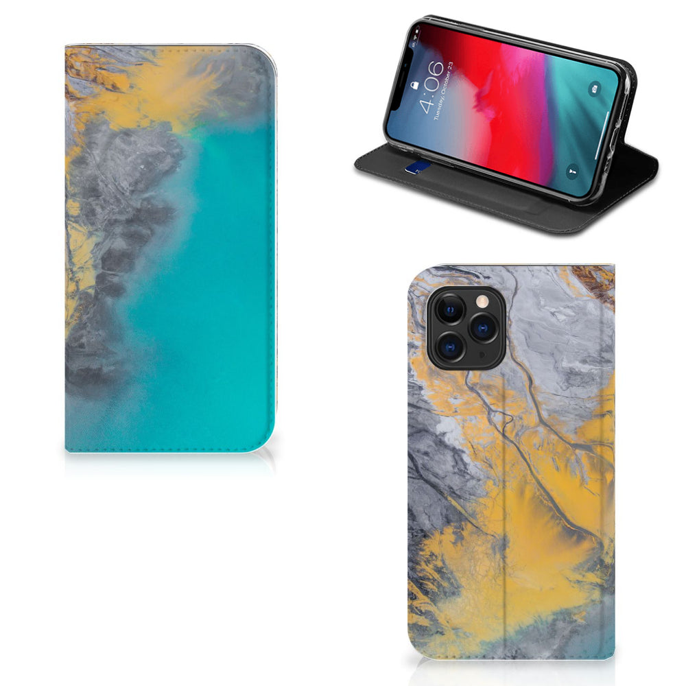 Apple iPhone 11 Pro Standcase Marble Blue Gold