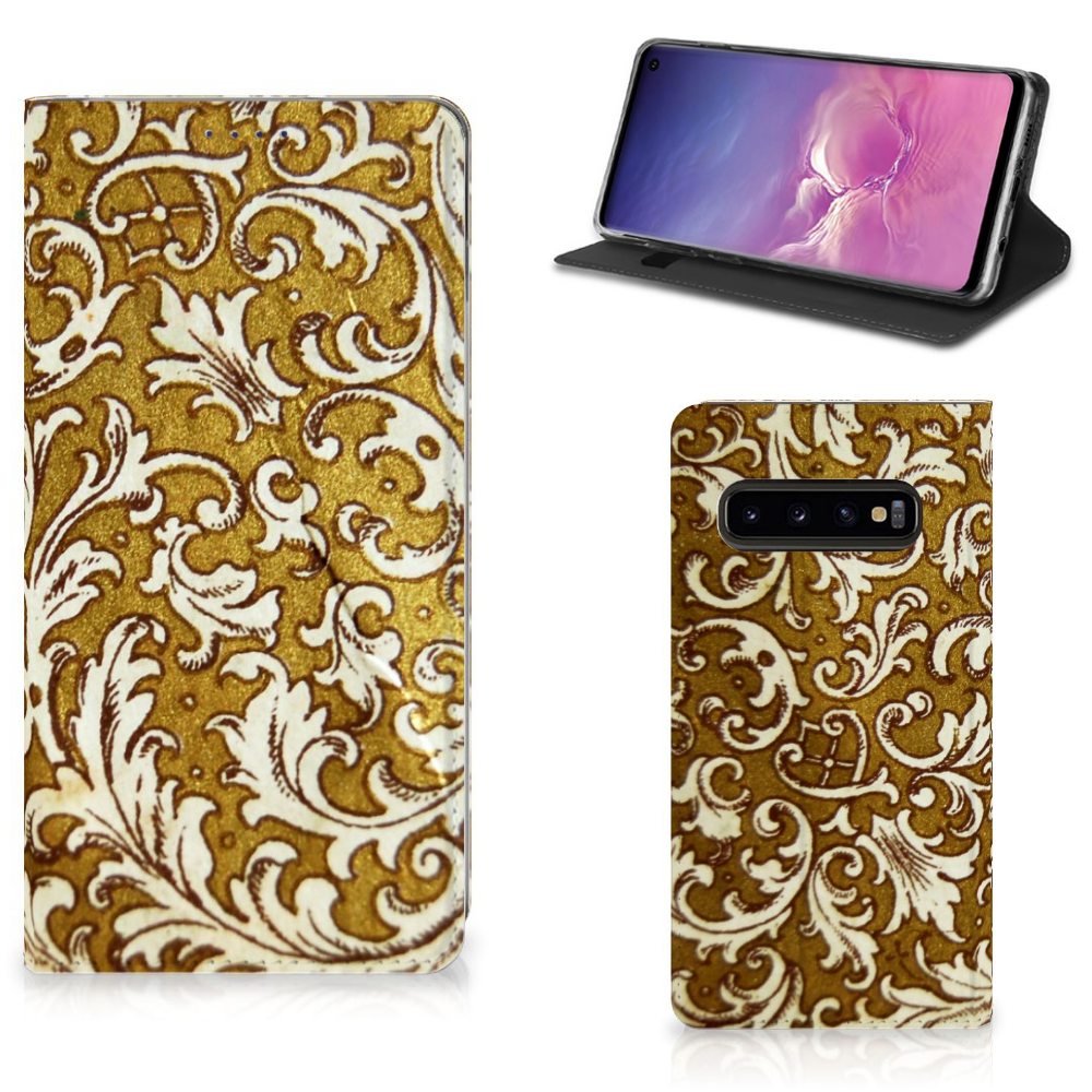 Telefoon Hoesje Samsung Galaxy S10 Barok Goud