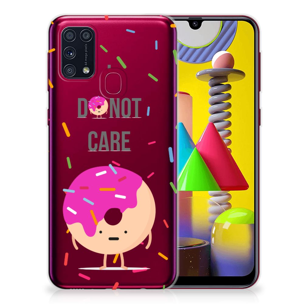 Samsung Galaxy M31 Siliconen Case Donut Roze