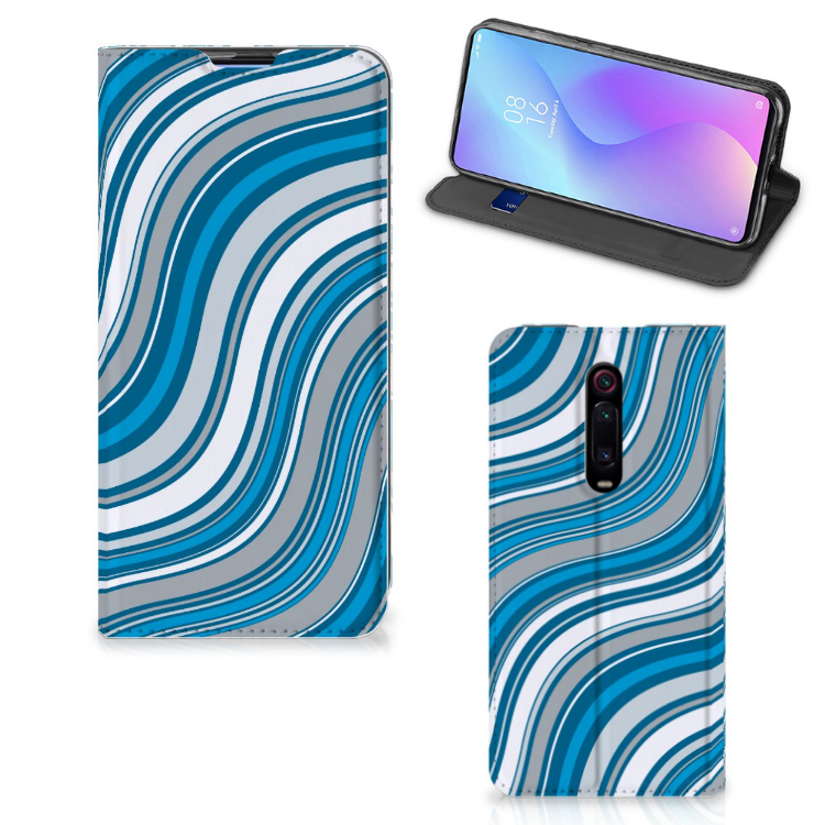 Xiaomi Redmi K20 Pro Hoesje met Magneet Waves Blue - B2C Telecom