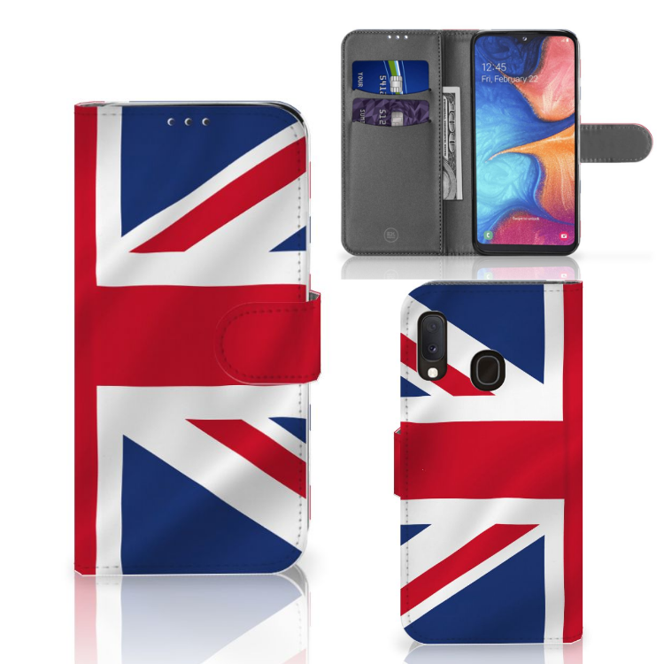 Samsung Galaxy A20e Bookstyle Case Groot-Brittannië