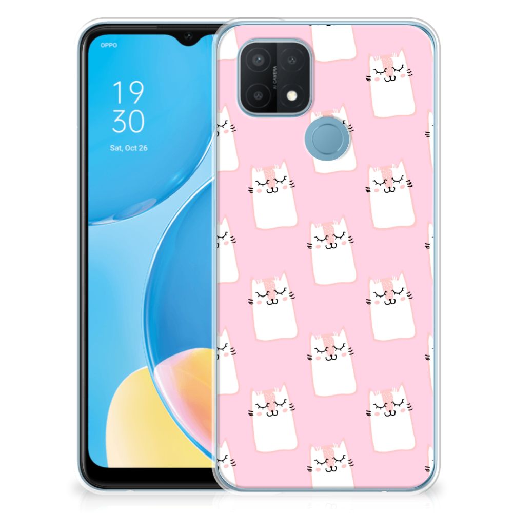 OPPO A15 TPU Hoesje Sleeping Cats B2C Telecom