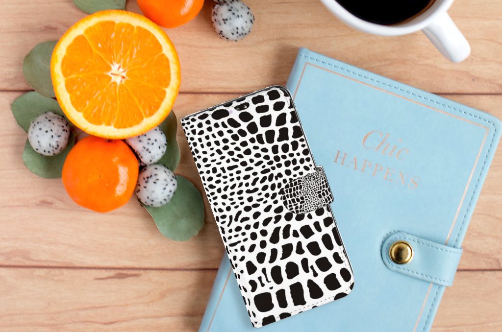 Samsung Galaxy A32 4G Telefoonhoesje met Pasjes Slangenprint