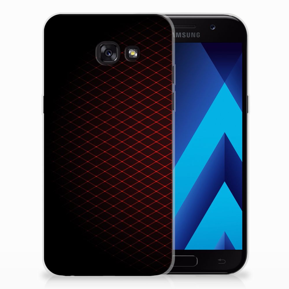 Samsung Galaxy A5 2017 TPU bumper Geruit Rood