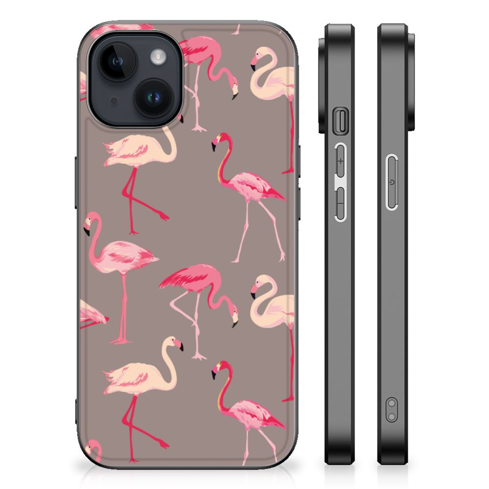 iPhone 15 Plus Dierenprint Telefoonhoesje Flamingo
