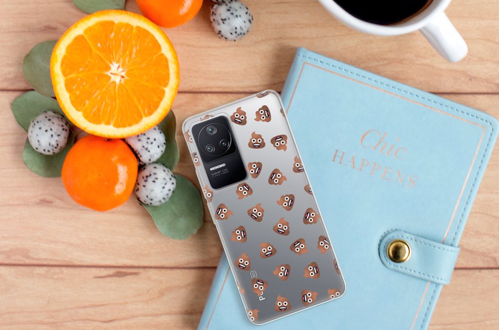 TPU bumper voor Xiaomi Poco F4 Poep Emojis B2C Telecom