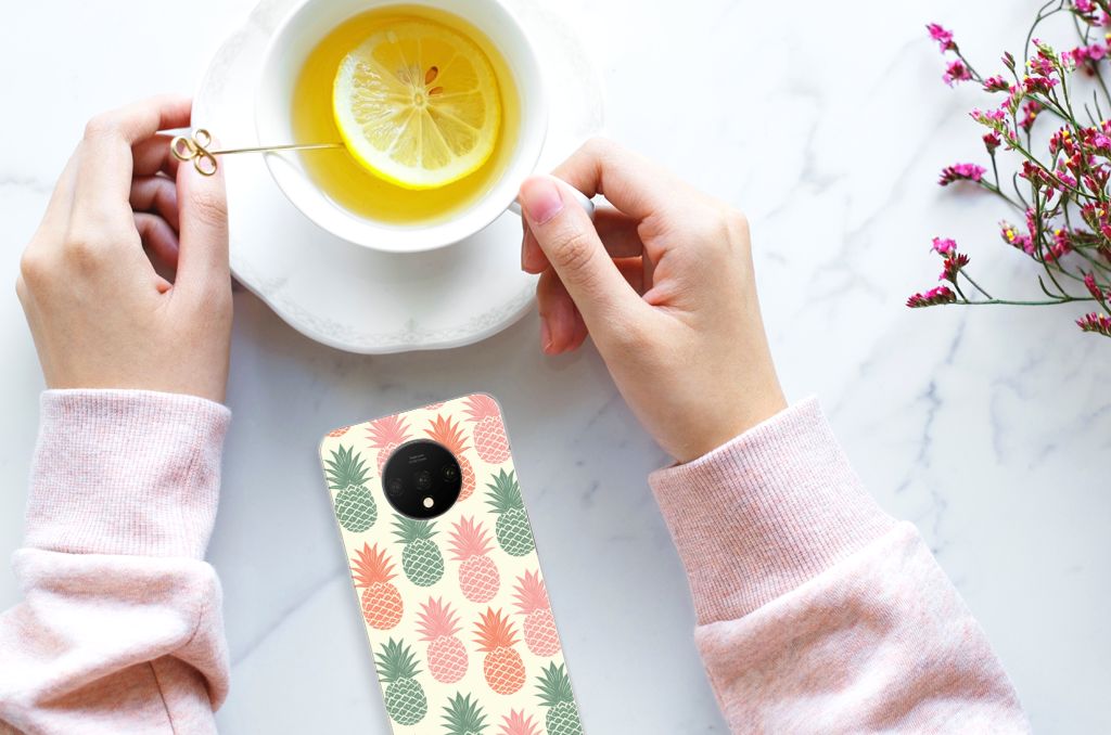 OnePlus 7T Siliconen Case Ananas